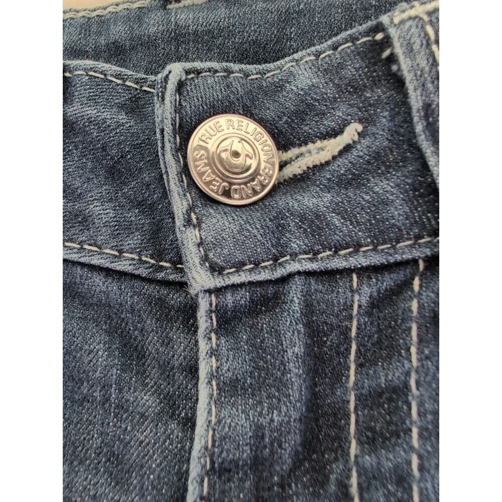 True Religion World Tour Skinny Jeans Womens 26 Blue Mid Rise Stretch Denim